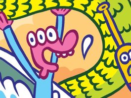 EXCLUSIVE: Check out a preview & process art from James Kochalka’s new GLORK PATROL GN