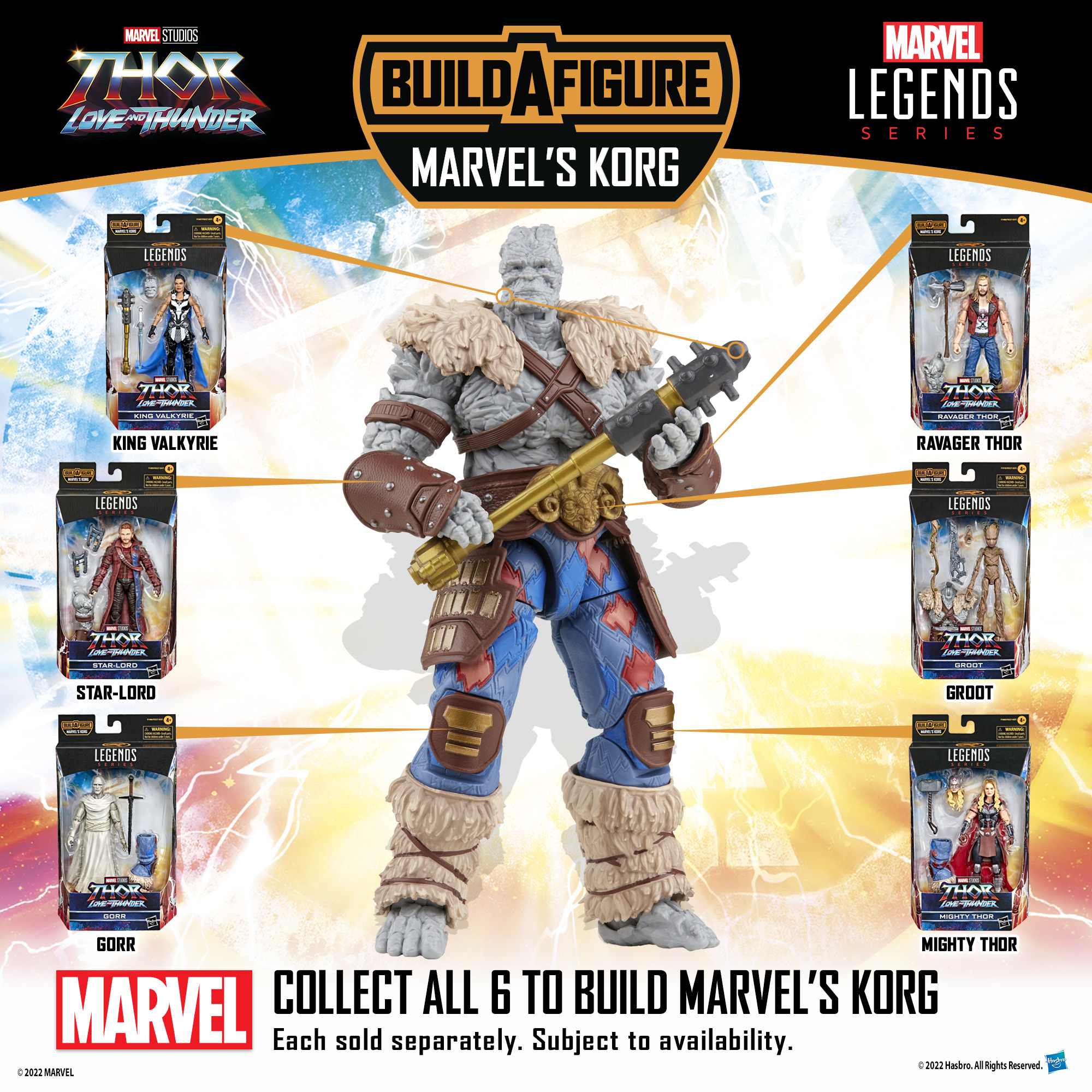 Hasbro Marvel Legends Series Thor: Love and Thunder Gorr Build-A-Figure  6-in Action Figure