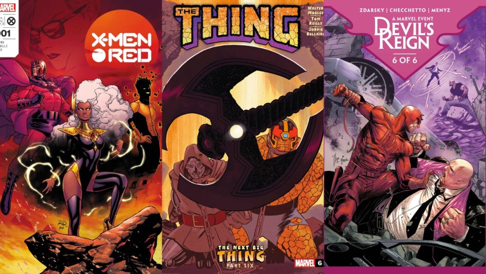 X-Men Red #1, The Thing #6, Devil's Reign #6