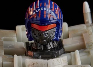 Feel the need for speed with the Transformers/Top Gun Maverick action figure Top Gun Maverick