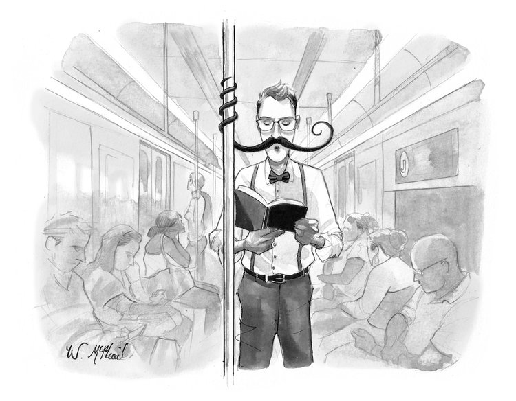 will mcphail new yorker subway cartoon