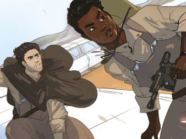 Finn & Poe ride into action on Megan Huang’s cover for STAR WARS: HYPERSPACE STORIES #3
