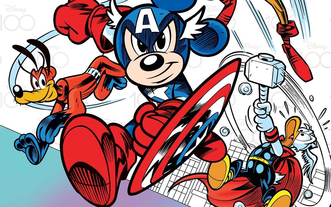 【在庫限り】 Disney's celebrates Marvel centennial variant Disney100 with アメコミ