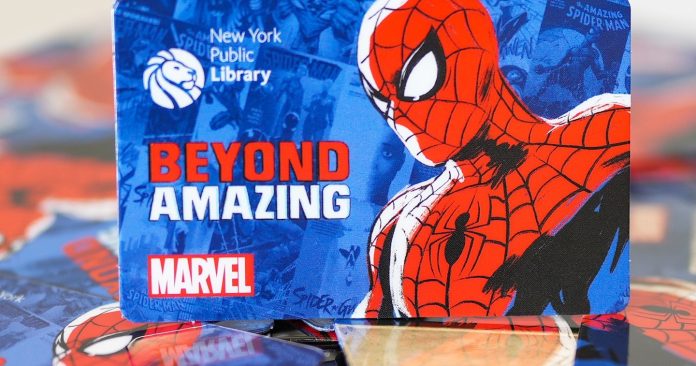 Spider-Man Library card feature