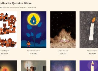 Check out the Quentin Blake Centre for Illustration’s 90 Candles Initiative of limited edition prints