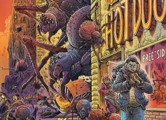 Giant spiders infest NYC in ALL EIGHT EYES limited series by Steve Foxe and Piotr Kowalski ALL EIGHT EYES