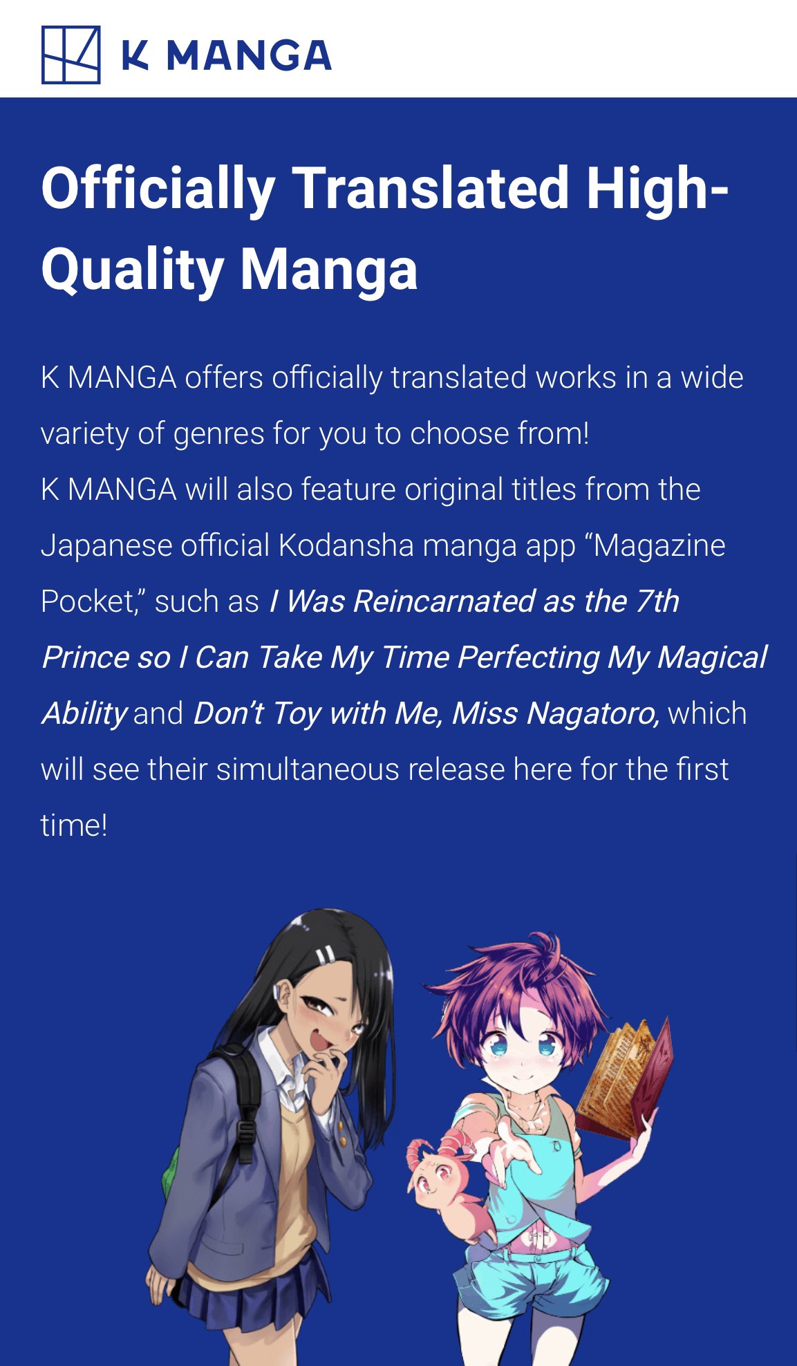 K Manga Official Translated Manga info
