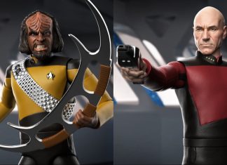 Captain Picard and Worf beam into ENTERTAINMENT EARTH’s TNG Ultimates line TNG Ultimates figures