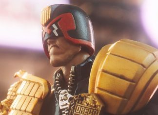 Gaze into the fist of the new JUDGE DREDD action figure from HIYA Toys and Rebellion