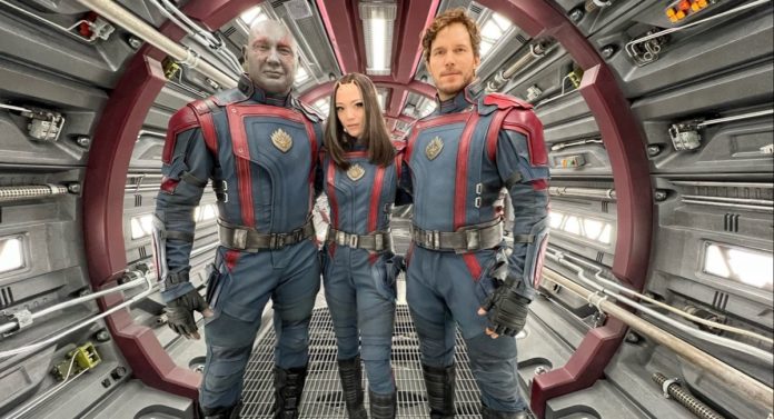 Collage Maker-04-May-2023-08-27-AM-8262 Snapped a pic of the new suits on the first day they were worn in the hallway of the Bowie. From the set of Guardians of the Galaxy Vol. 3.