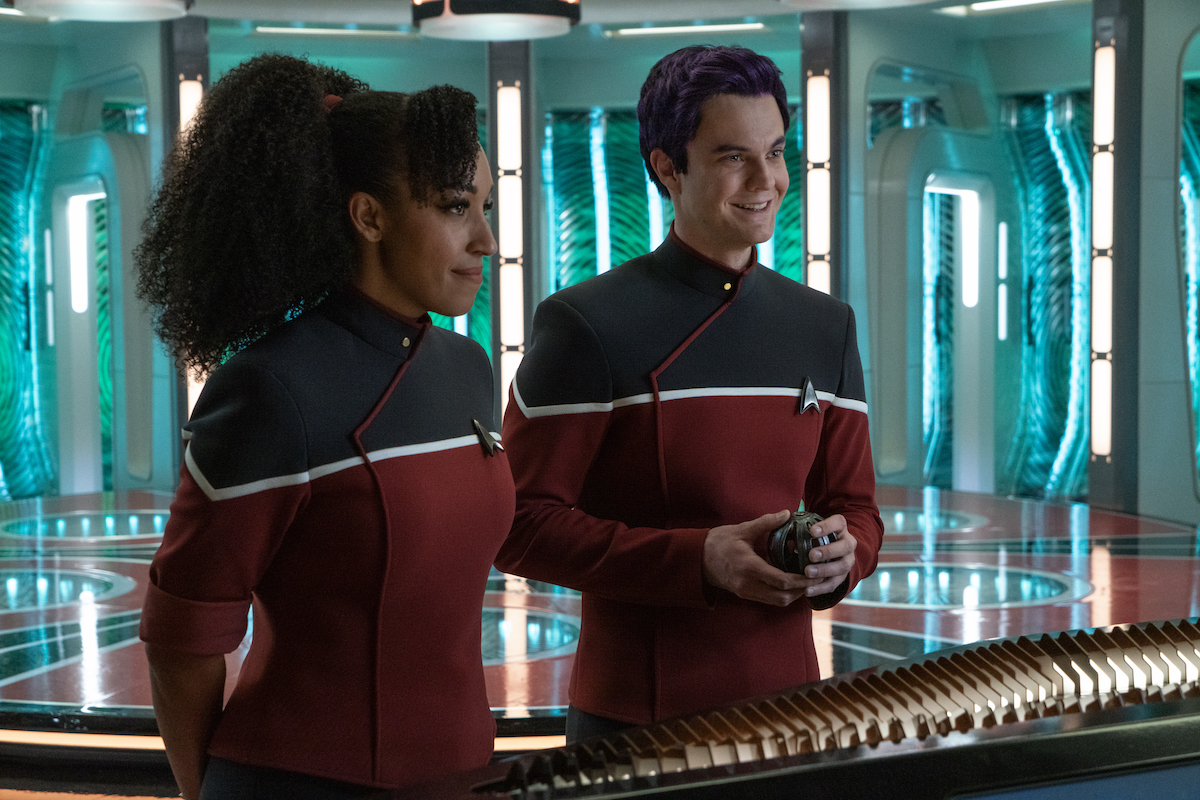 Tawny Newsome as Mariner and Jack Quaid as Boimler in the trailer of Star Trek: Strange New Worlds, streaming on Paramount+, 2023
