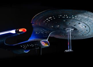 SDCC ’23: Factory Works unveils STAR TREK hero ship line, FE Masterworks™ Enterprise D cover image
