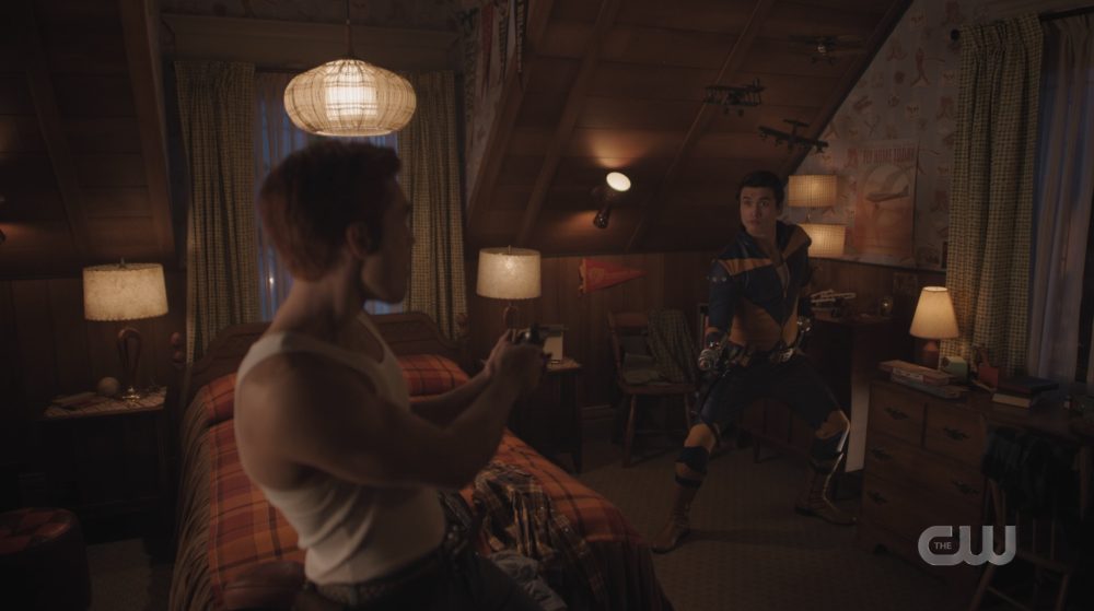 Archie Andrews and Reggie Mantle show off their Halloween costumes
