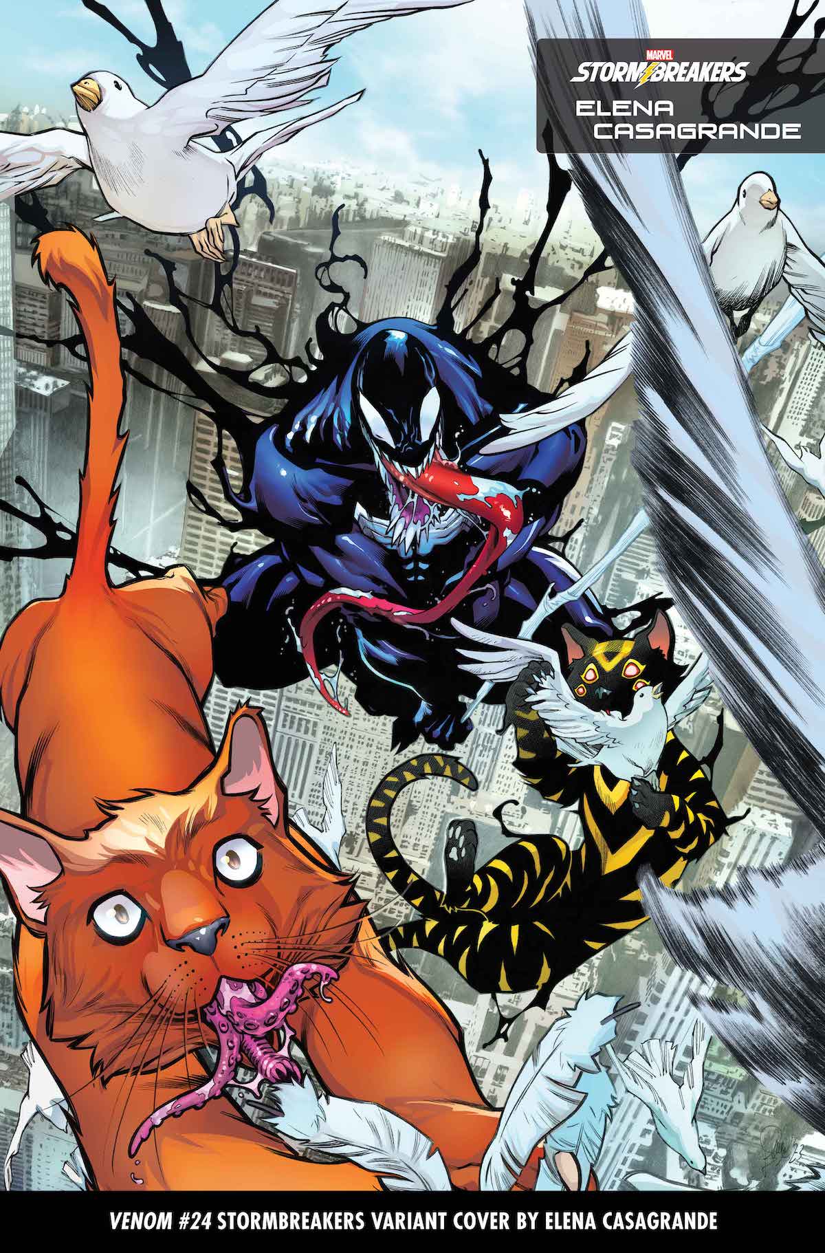 VENOM #24 STORMBREAKERS VARIANT COVER BY ELENA CASAGRANDE