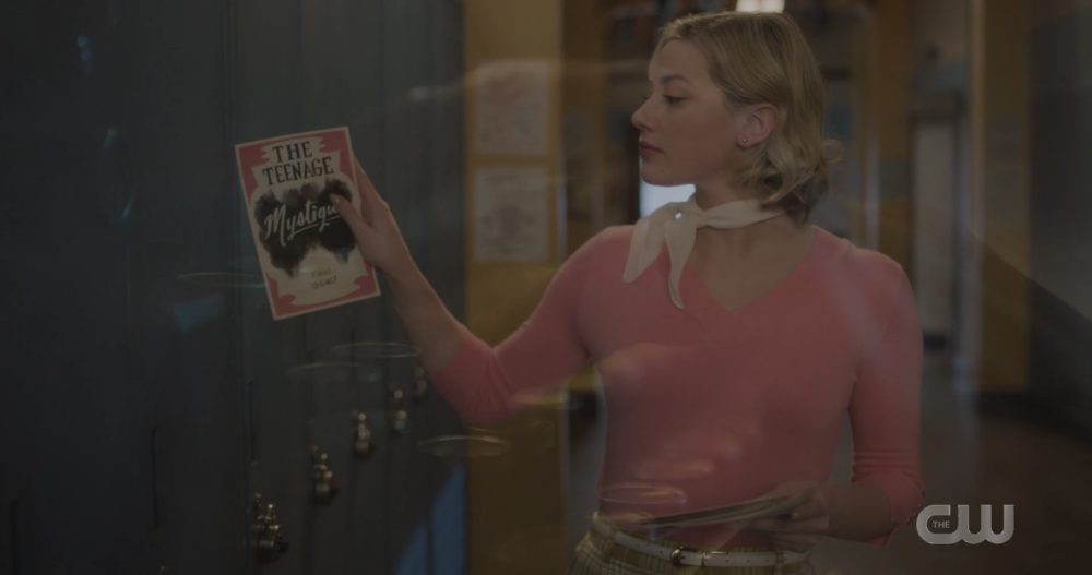Betty Cooper distributes her zine around the lockers of Riverdale High