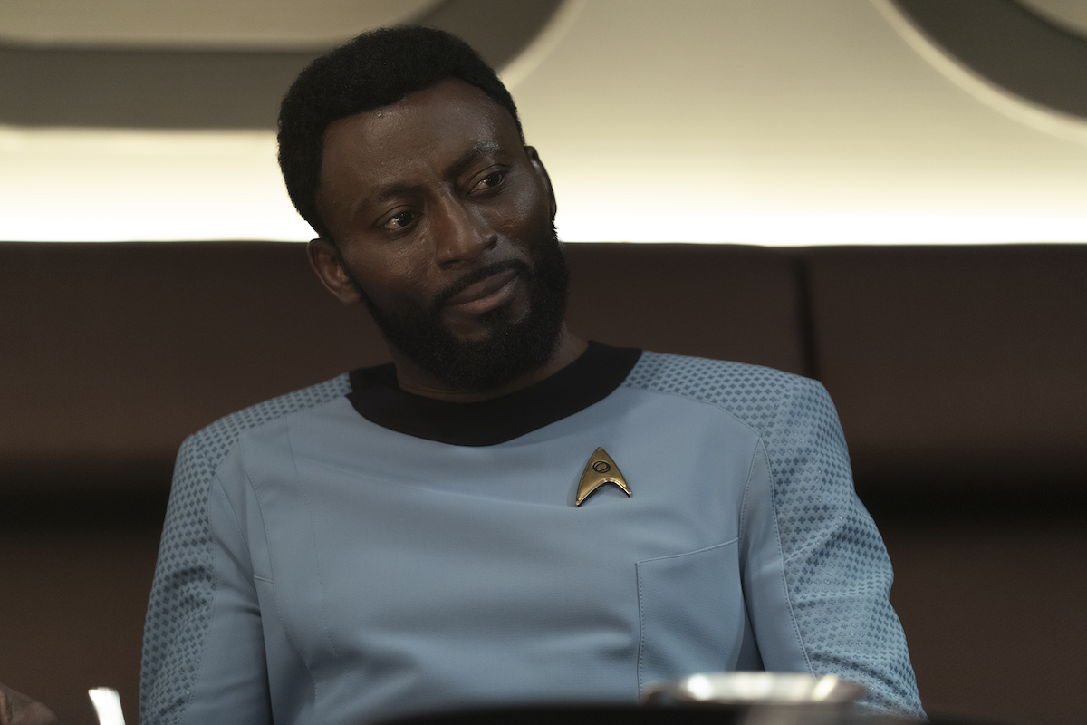 Babs Olusanmokun as M'Benga in Star Trek: Strange New Worlds streaming on Paramount+, 2023. 