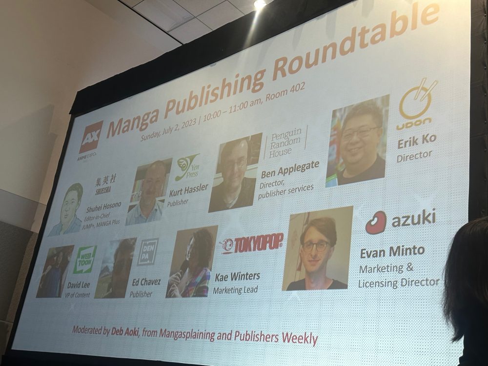 Manga Publishing Roundtable Guests