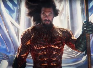 AQUAMAN AND THE LOST KINGDOM teaser promises epic underwater battles Aquaman looking concerned on throne in Lost Kingdom trailer