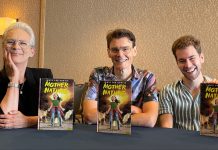 INTERVIEW: Jamie Lee Curtis, Russell Goldman and Karl Stevens on “bloody, gross, beautiful” MOTHER NATURE Jamie Lee Curtis, Karl Stevens, Russell Goldman