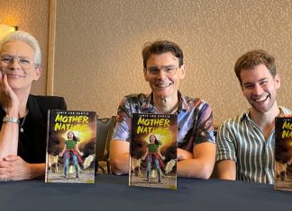 INTERVIEW: Jamie Lee Curtis, Russell Goldman and Karl Stevens on “bloody, gross, beautiful” MOTHER NATURE Jamie Lee Curtis, Karl Stevens, Russell Goldman