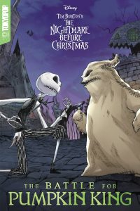 Jack Skellington and his long-term ghost friend/rival Oogie Boogie, featured on The Nightmare Before Christmas: The Battle for Pumpkin King from TokyoPop