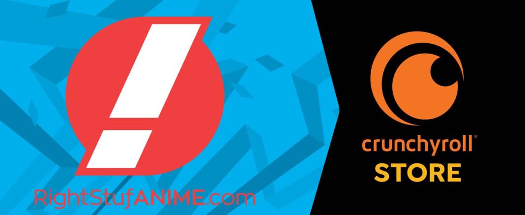 Right Stuf and Crunchyroll Store logos