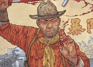 The Ultimate Geof Darrow Interview Part 1 Shaolin Cowboy holding sword on Cruel to be Kin issue 6 cover
