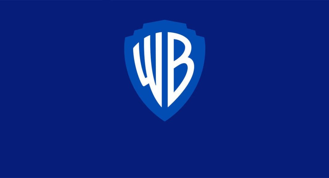 Warner Bros Television logo on blue background