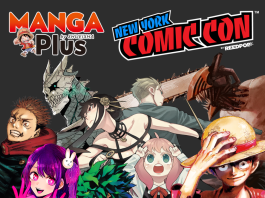 SHUEISHA’s MANGA PLUS to make US convention debut at New York Comic-Con banner advertising manga plus at new york comic con