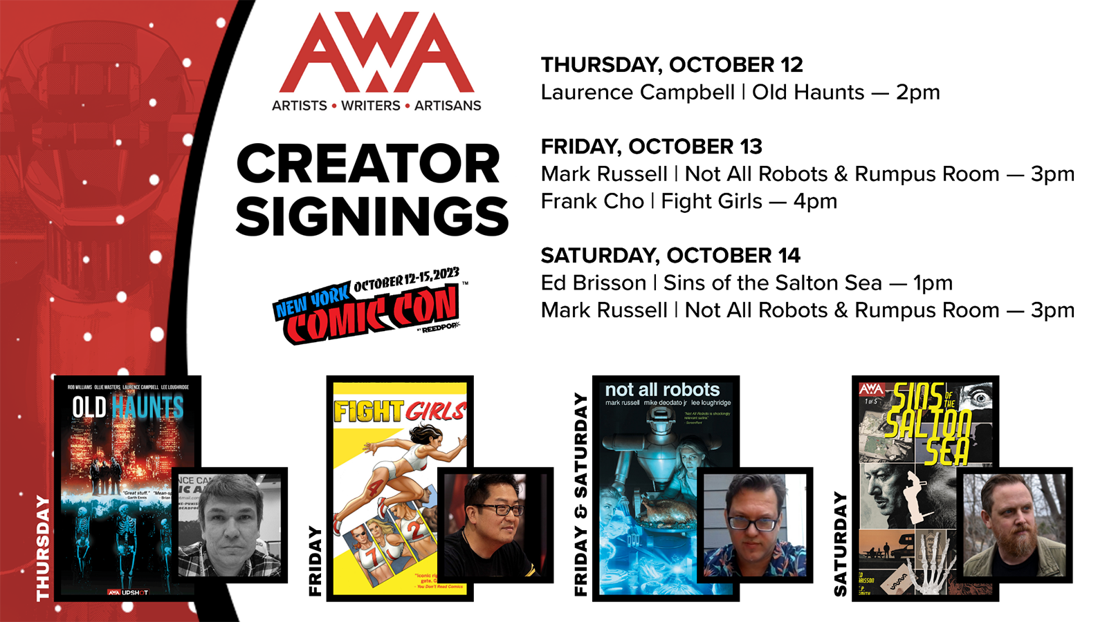 NYCC '23: AWA releases its NYCC panels & offerings