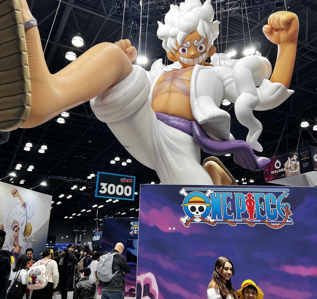 Luffy Gear 5 at Toei Animation booth at NY Comic-Con 2023