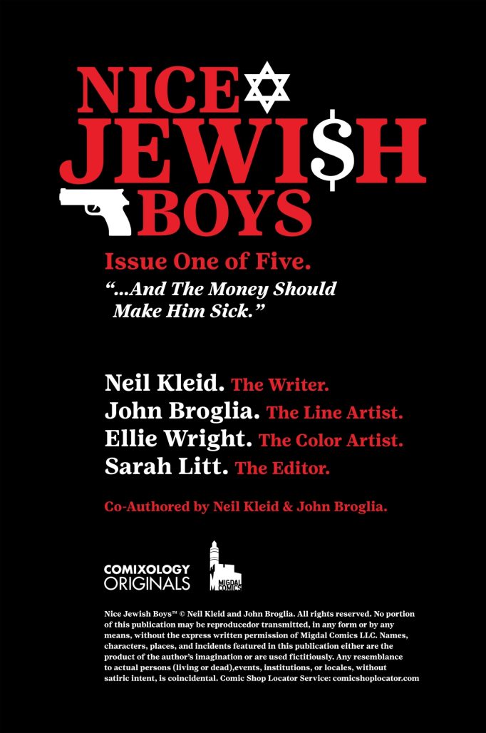 Nice Jewish Boys #1 credits