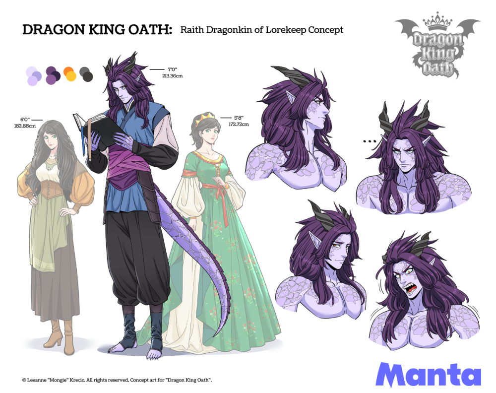 Raith character design from Dragon King Oath