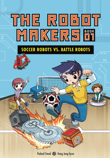 kids and middle grade graphic novels for fall 2023 - Soccer Robots vs. Battle Robots