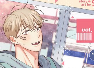 MANHWA REVIEW: THE DANGEROUS CONVENIENCE STORE is an impossible to put down sweet & spicy BL Cropped cover of The Dangerous Convenience Store by 945 depicting a blonde man carrying a box