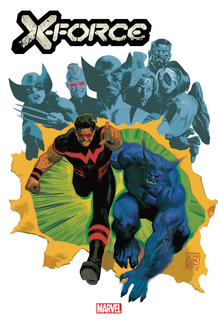 Artwork Cover of X-Force #49 2024 with Beast and Wonder Man in the front