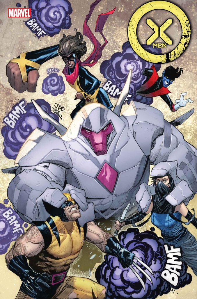 Artwork cover of X-Men #31 in 2024 with Nimrod on the front