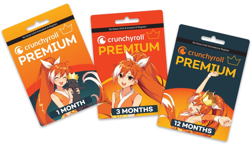Crunchyroll premium gift cards