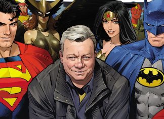 The Justice League meets William Shatner on new WORLD’S FINEST cover