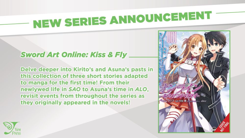 Cover Artwork and Synopsis for Sword Art Online: Kiss & Fly
