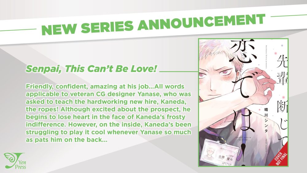 Cover Artwork and Synopsis for Senpai, This Can't Be Love!