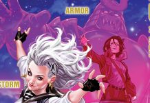 ULTIMATE X-MEN #1 prepares for its Peach Momoko run with Mark Brooks variant cover Armor and Maystorm in Ultimate X-Men #1 Mark Brooks cover