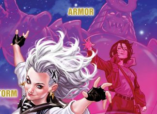 ULTIMATE X-MEN #1 prepares for its Peach Momoko run with Mark Brooks variant cover Armor and Maystorm in Ultimate X-Men #1 Mark Brooks cover