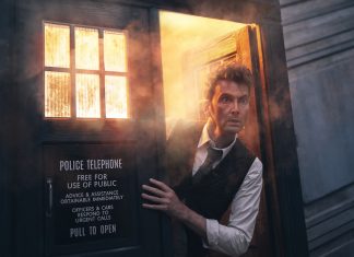 TV Review: DOCTOR WHO boldly goes where it’s never gone before in ‘Wild Blue Yonder’ The Doctor (David Tennant) looks out the door of the TARDIS