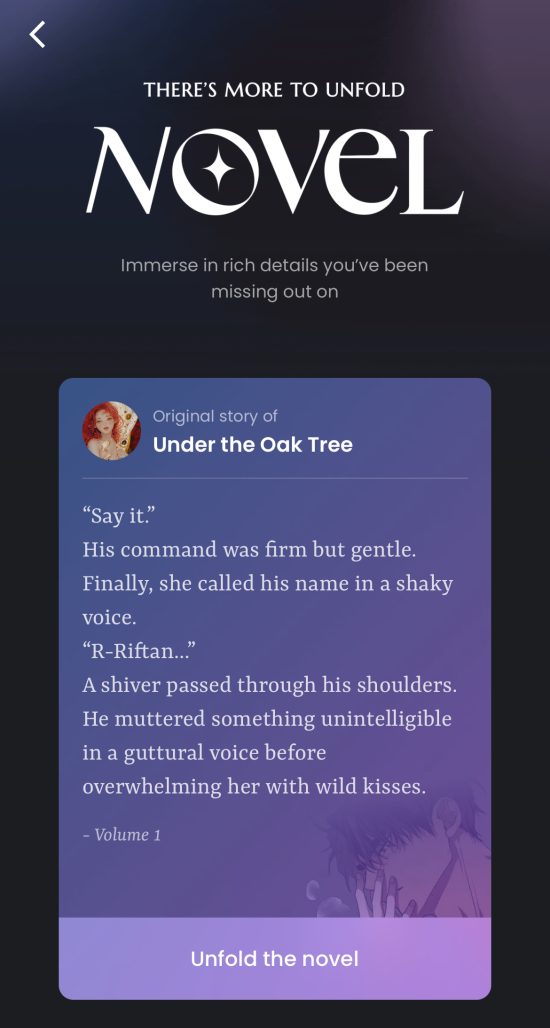 Manta Novel Under the Oak Tree prose preview