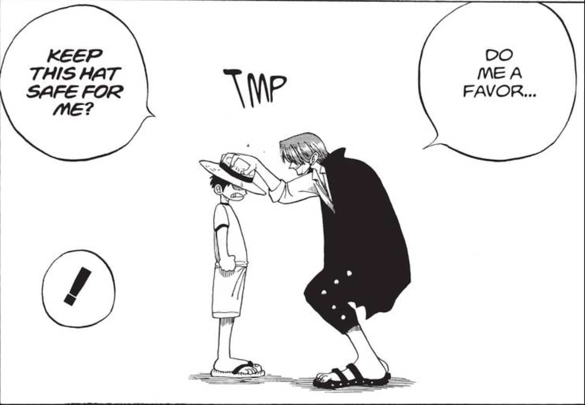 Shanks puts his hat on a young Buffy