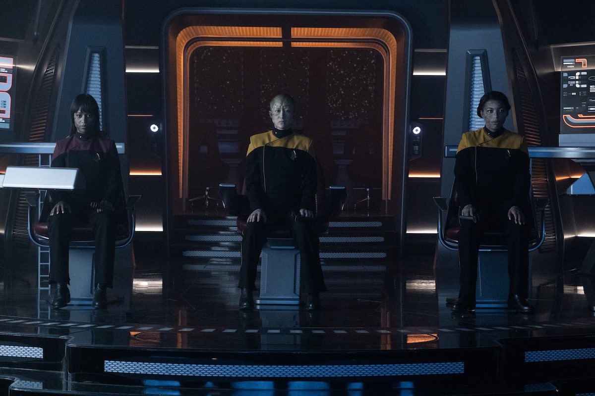 Sydney, Esmar and Alandra assimilated on the bridge of the Titan-A.