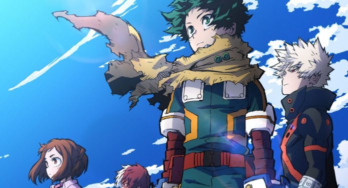 my hero academia season 7 key visual Crunchyroll spring slate my hero academia season 7 deku bakugo todorki and uraraka standing