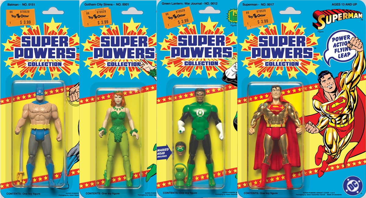 Return to the Kenner SUPER POWERS COLLECTION in new DC variant covers