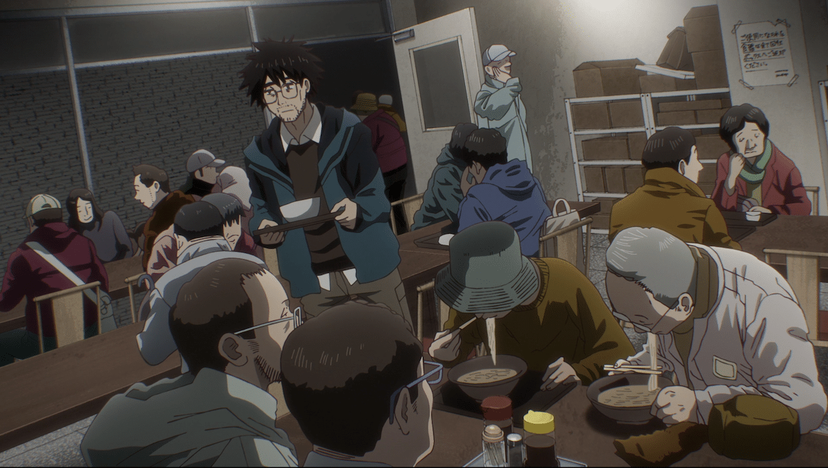 Nobuo in a shelter